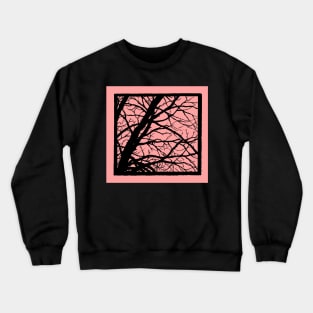 Bold Pink Tree Crewneck Sweatshirt